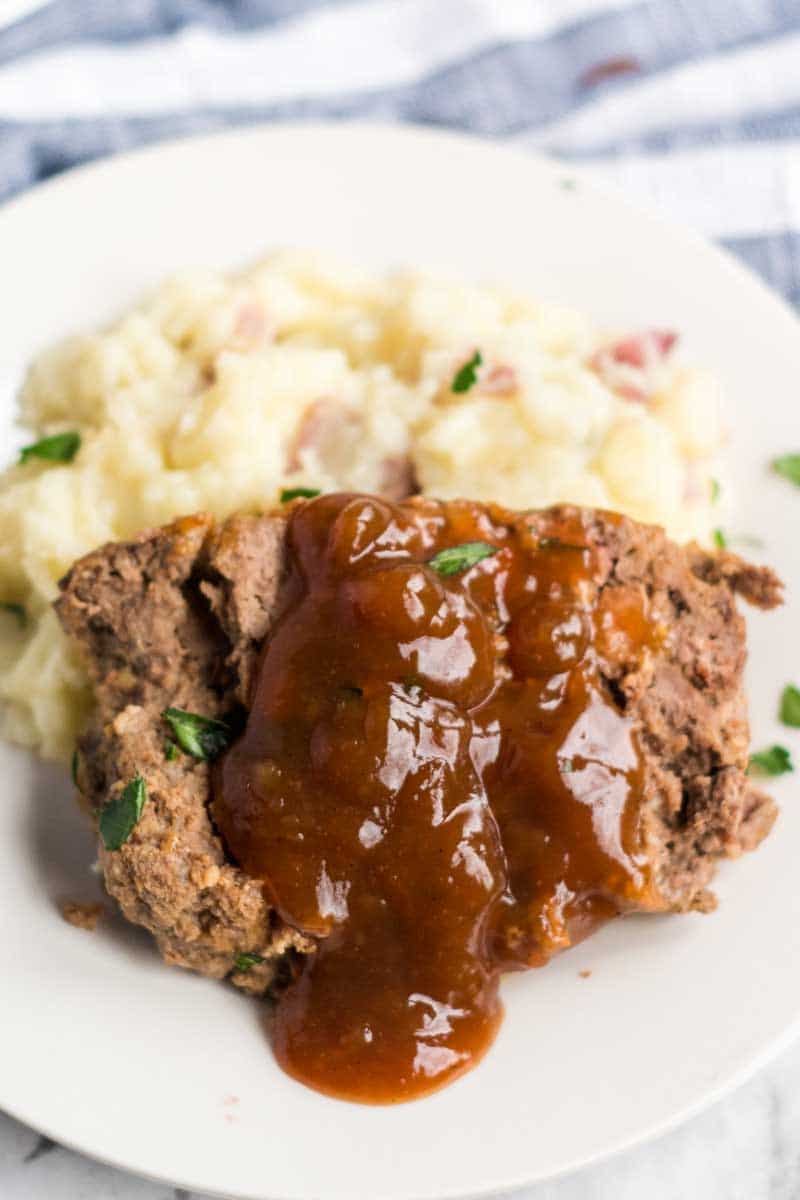 Classic Meat Loaf/onion gravy/mashed potato 4 SERVINGS GF